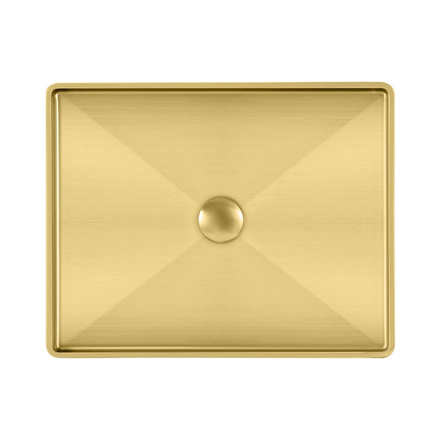 Whitehaus Noah Plus WHNPL1578-B Rectangular Brass Above Mount Basin Set With Center Drain