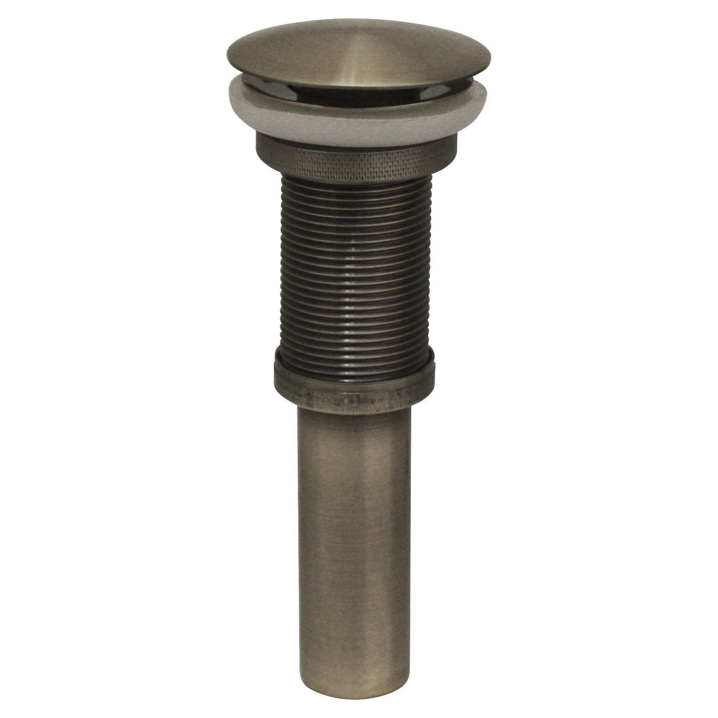 Whitehaus WHD01-BN Brushed Nickel Decorative Pop-up Mushroom Drain With No Overflow