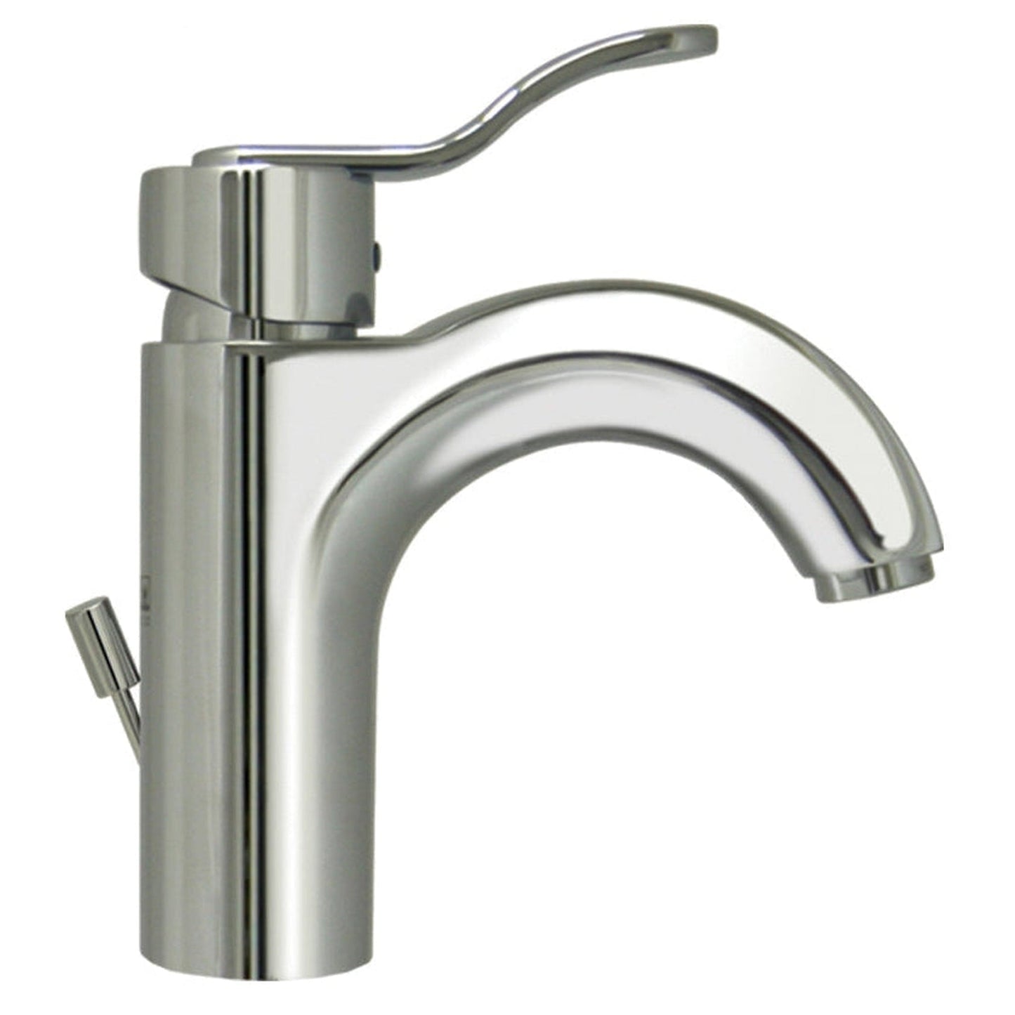 Whitehaus Wavehaus 3-04040-C Polished Chrome Single Hole/Single Lever Lavatory Faucet With Pop-up Waste