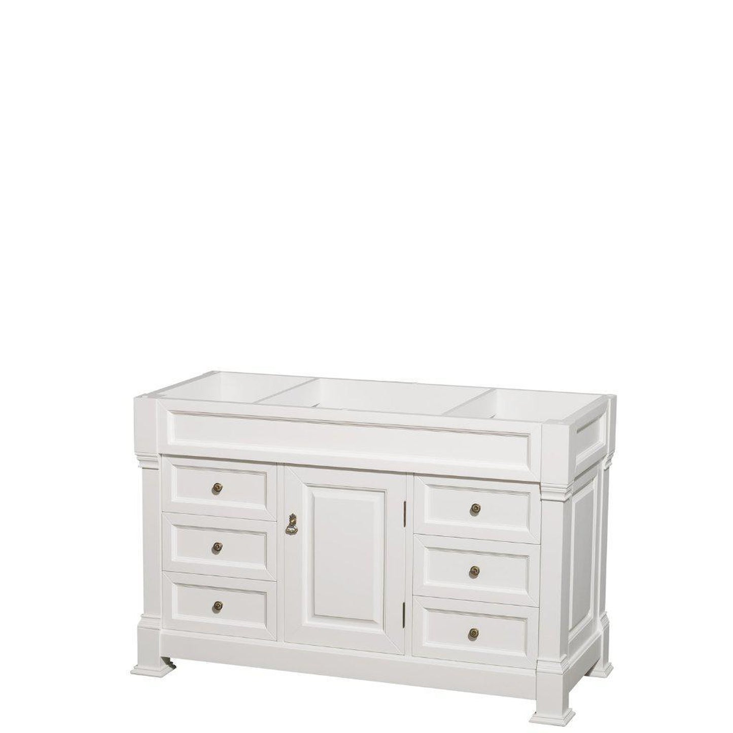 Wyndham Collection Andover 55" Single Bathroom White Vanity