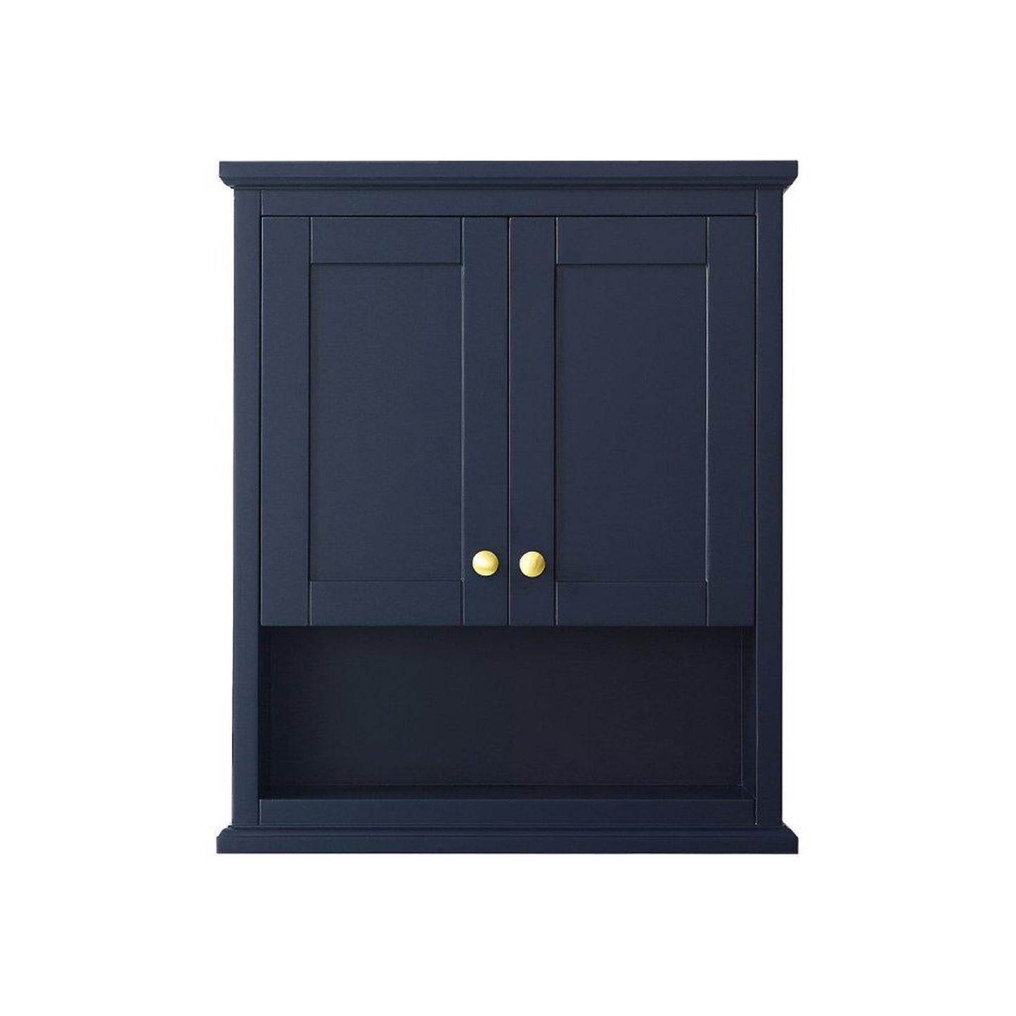 Wyndham Collection Avery Over-Toilet Dark Blue Wall Cabinet