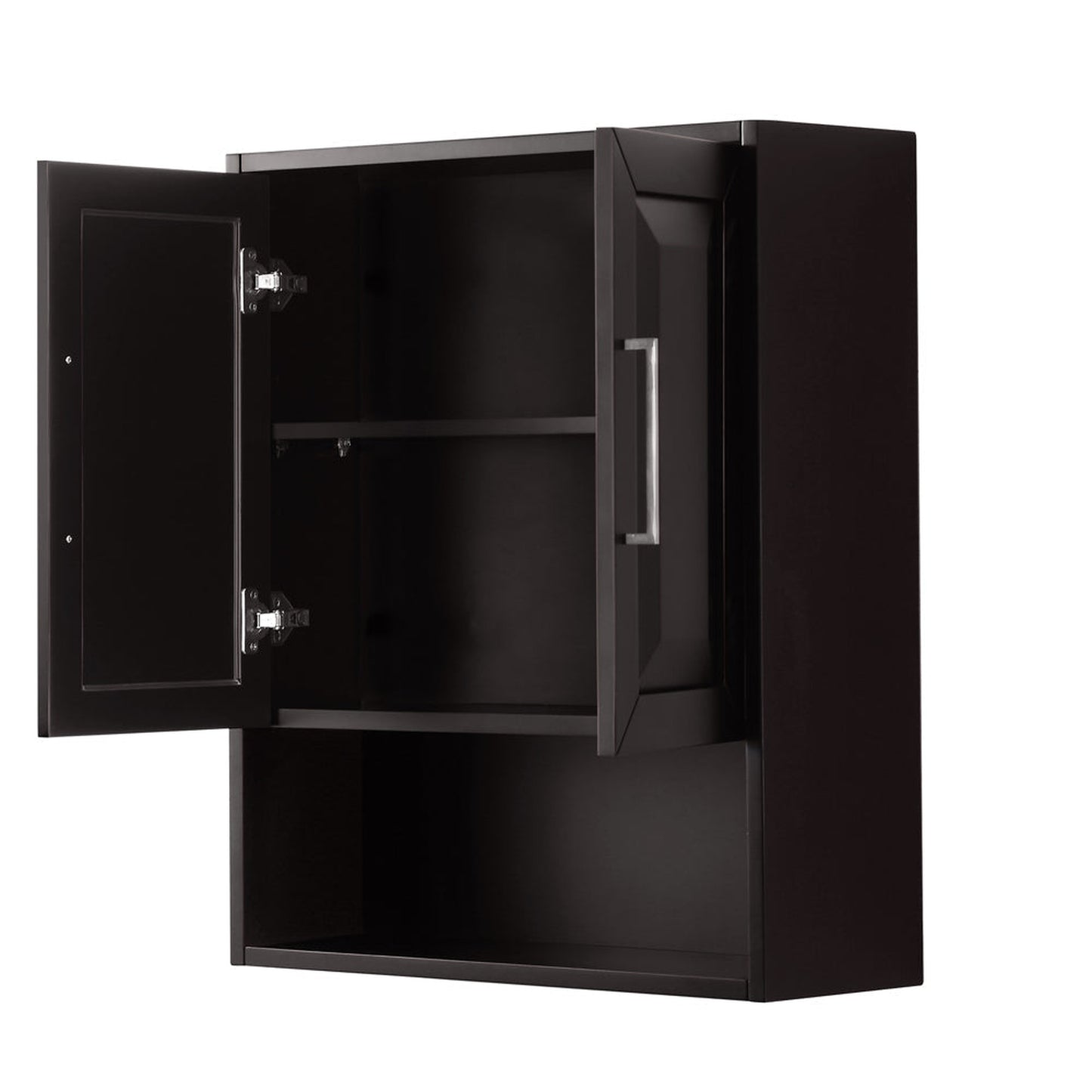 Wyndham Collection Daria Wall-Mounted Storage Cabinet in Dark Espresso