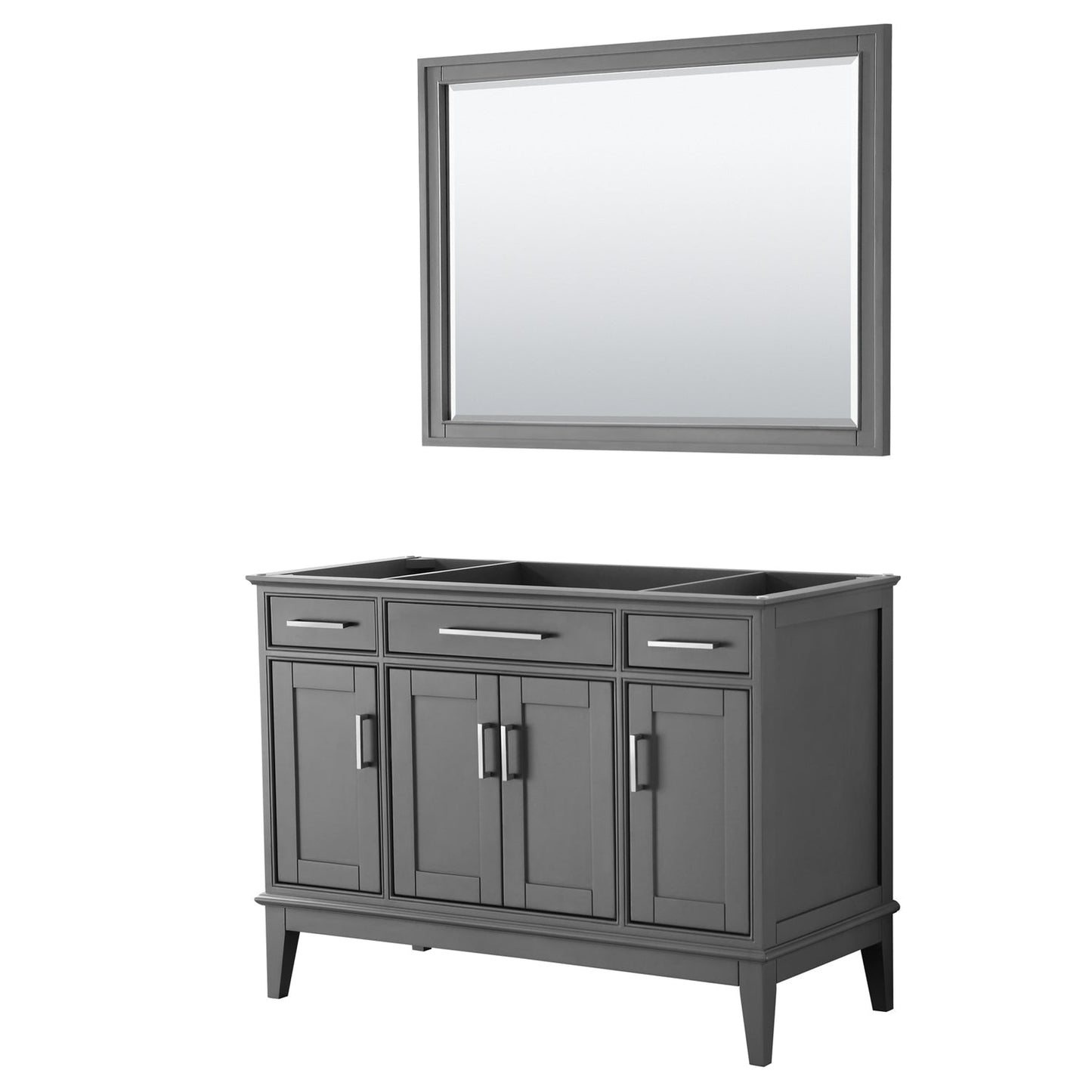 Wyndham Collection Margate 48" Single Bathroom Dark Gray Vanity With 44" Mirror