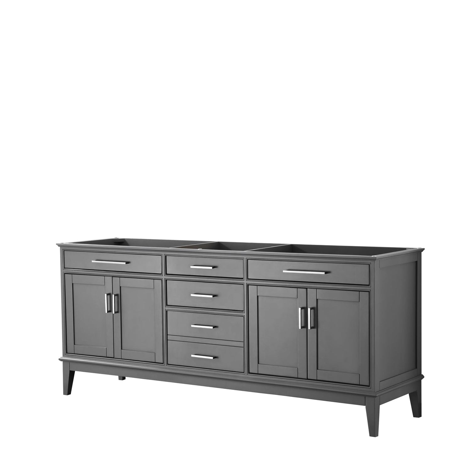 Wyndham Collection Margate 80" Double Bathroom Dark Gray Vanity