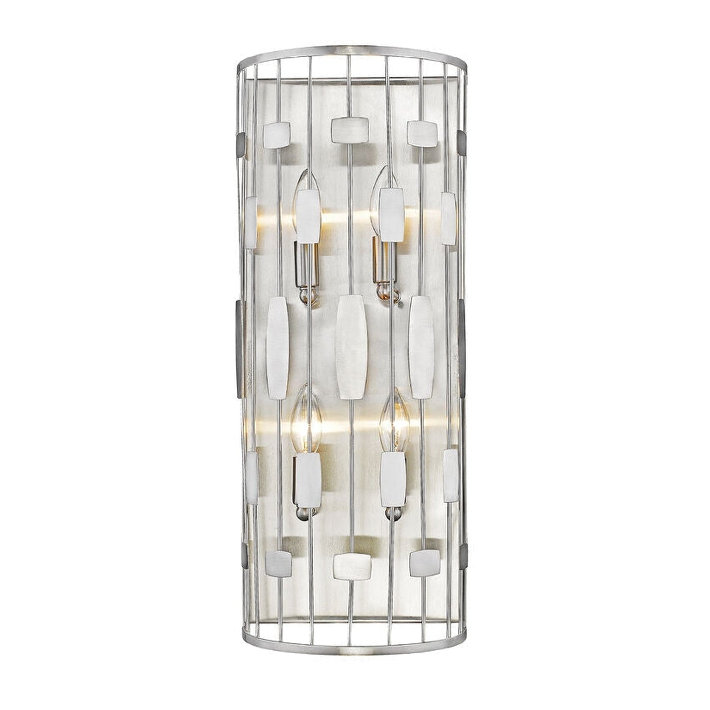 Z-Lite Almet 9" 4-Light Brushed Nickel Steel Frame Wall Sconce