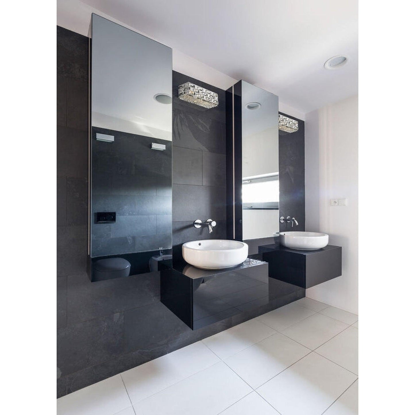 Z-Lite Aludra 16" 3-Light Chrome and Crystal Frame Vanity Light