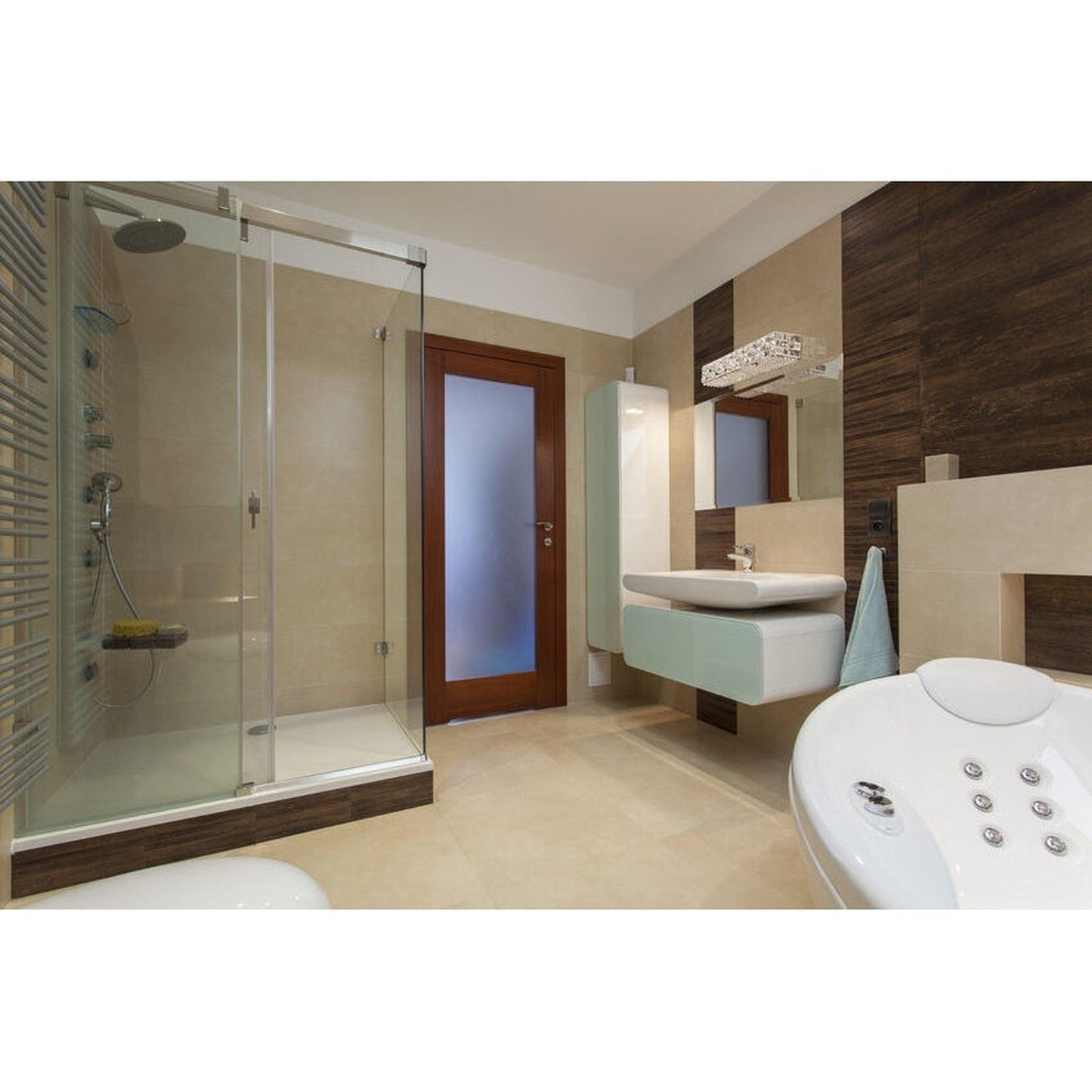 Z-Lite Aludra 24" 5-Light Chrome and Crystal Frame Vanity Light