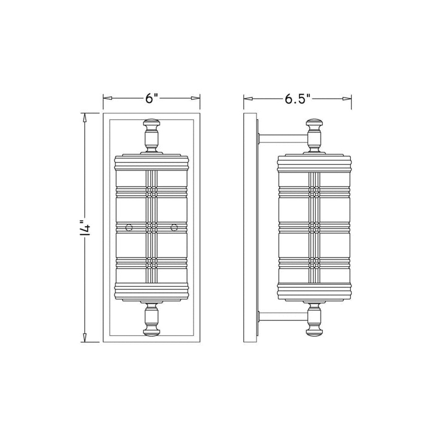 Z-Lite Archer 6" 1-Light Brushed Nickel Wall Sconce With Clear Glass Shade