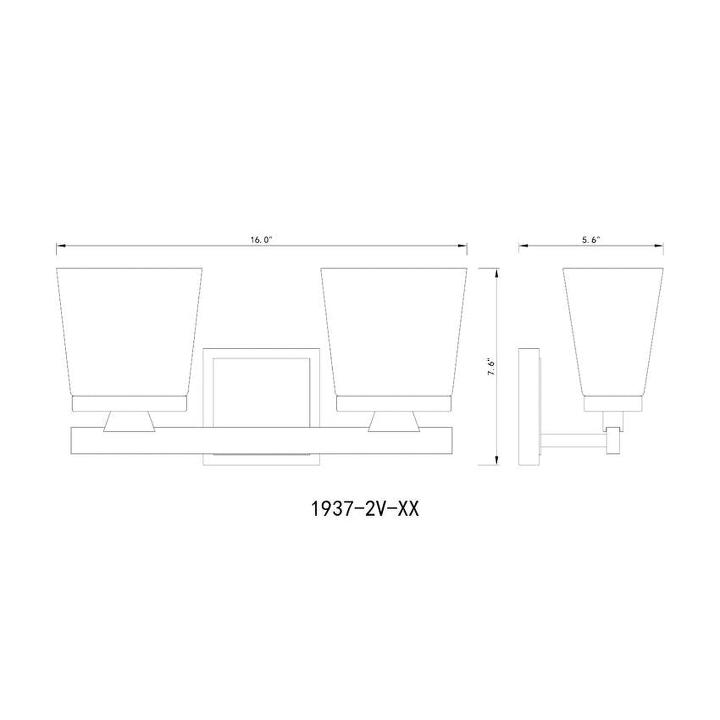 Z-Lite Astor 16" 2-Light Brushed Nickel Vanity Light With Etched Opal Glass Shade