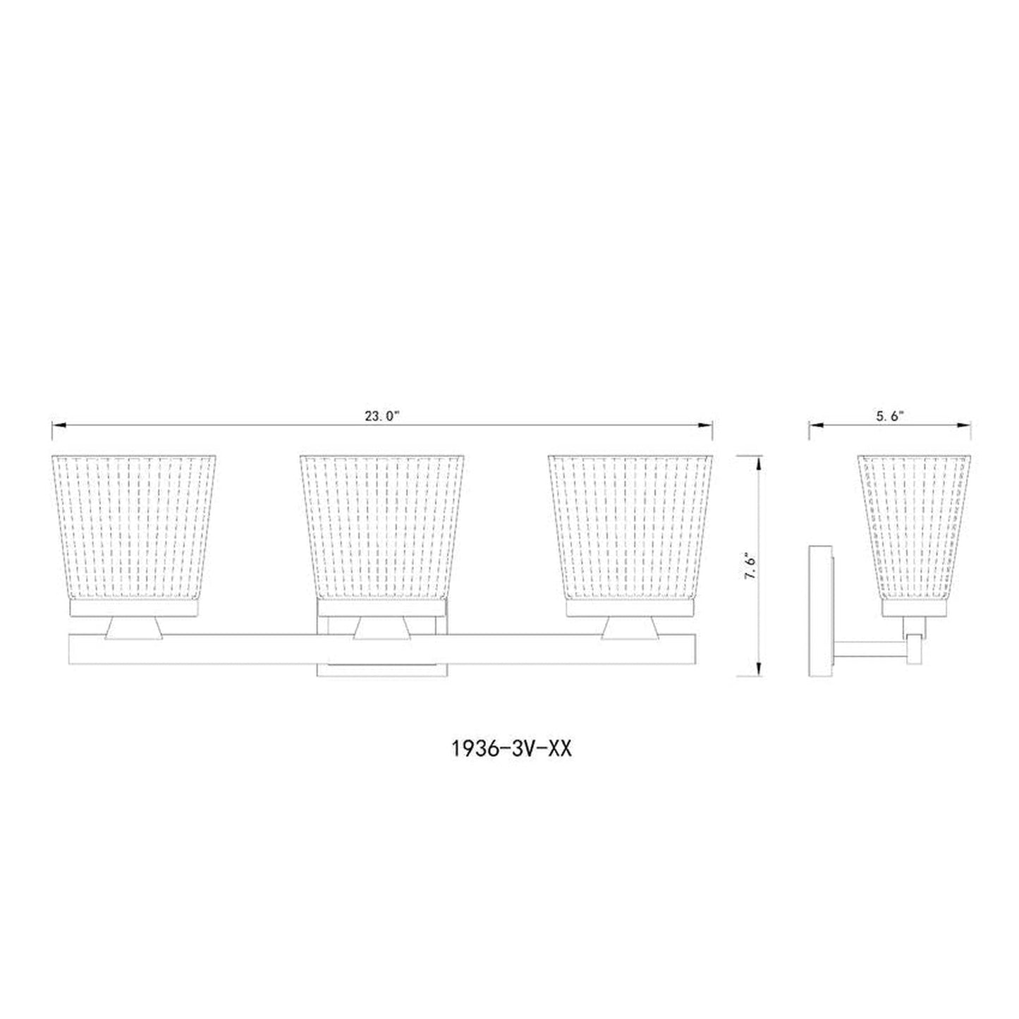 Z-Lite Astor 23" 3-Light Chrome Vanity Light With Clear Glass Shade