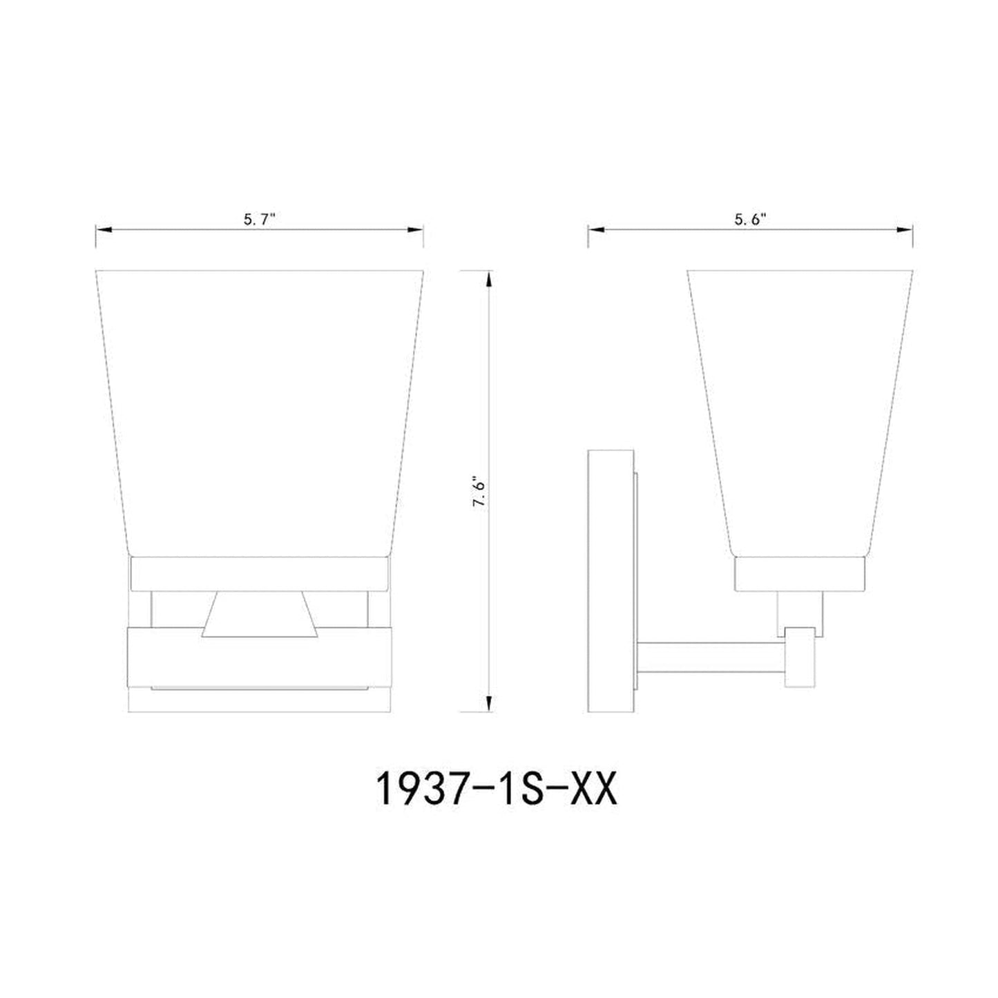 Z-Lite Astor 6" 1-Light Matte Black Wall Sconce With Etched Opal Shade