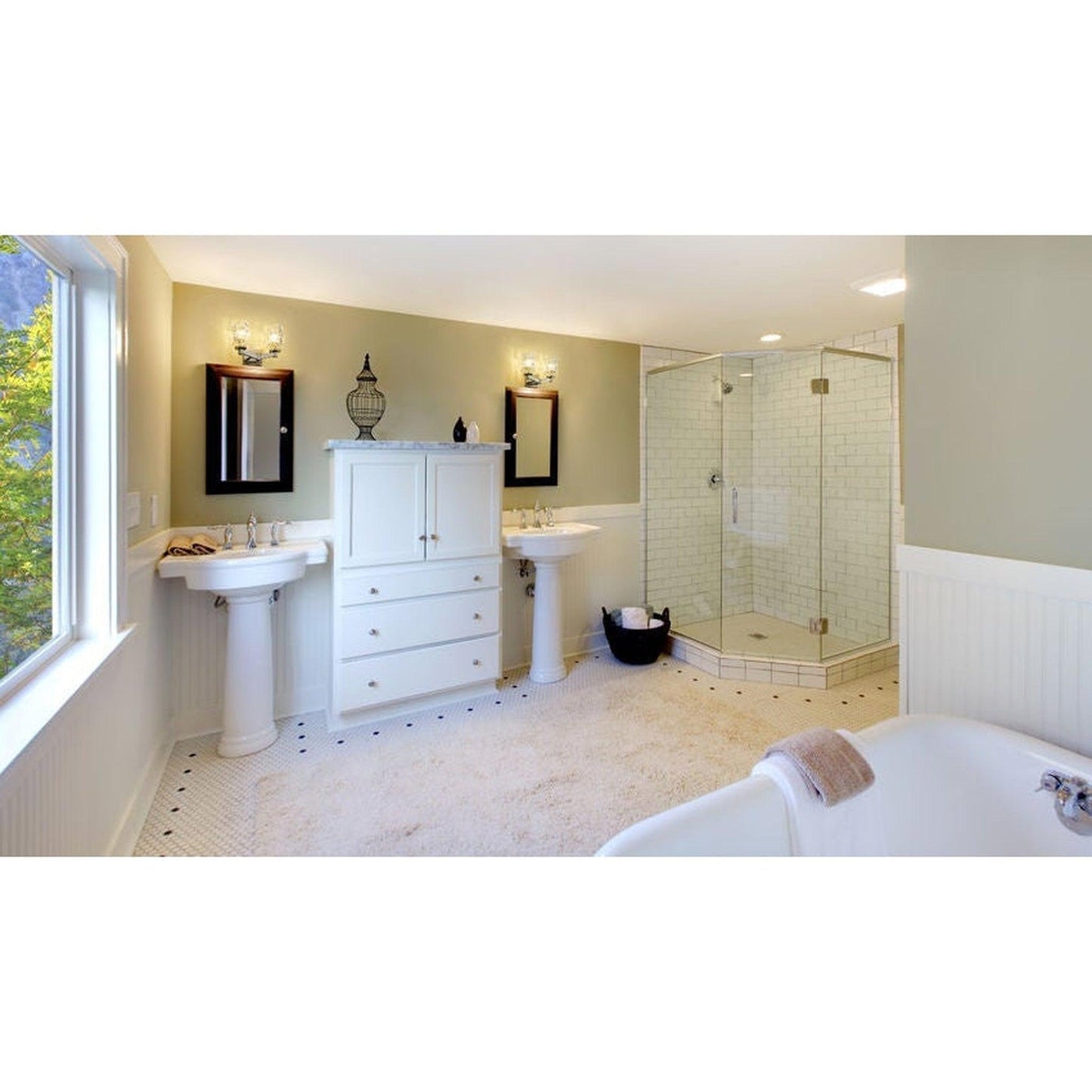 Z-Lite Aubrey 14" 2-Light Brushed Nickel Vanity Light With Clear Glass Shade