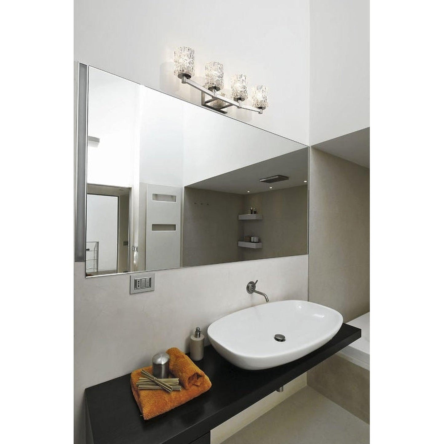 Z-Lite Aubrey 32" 4-Light Brushed Nickel Vanity Light With Clear Glass Shade