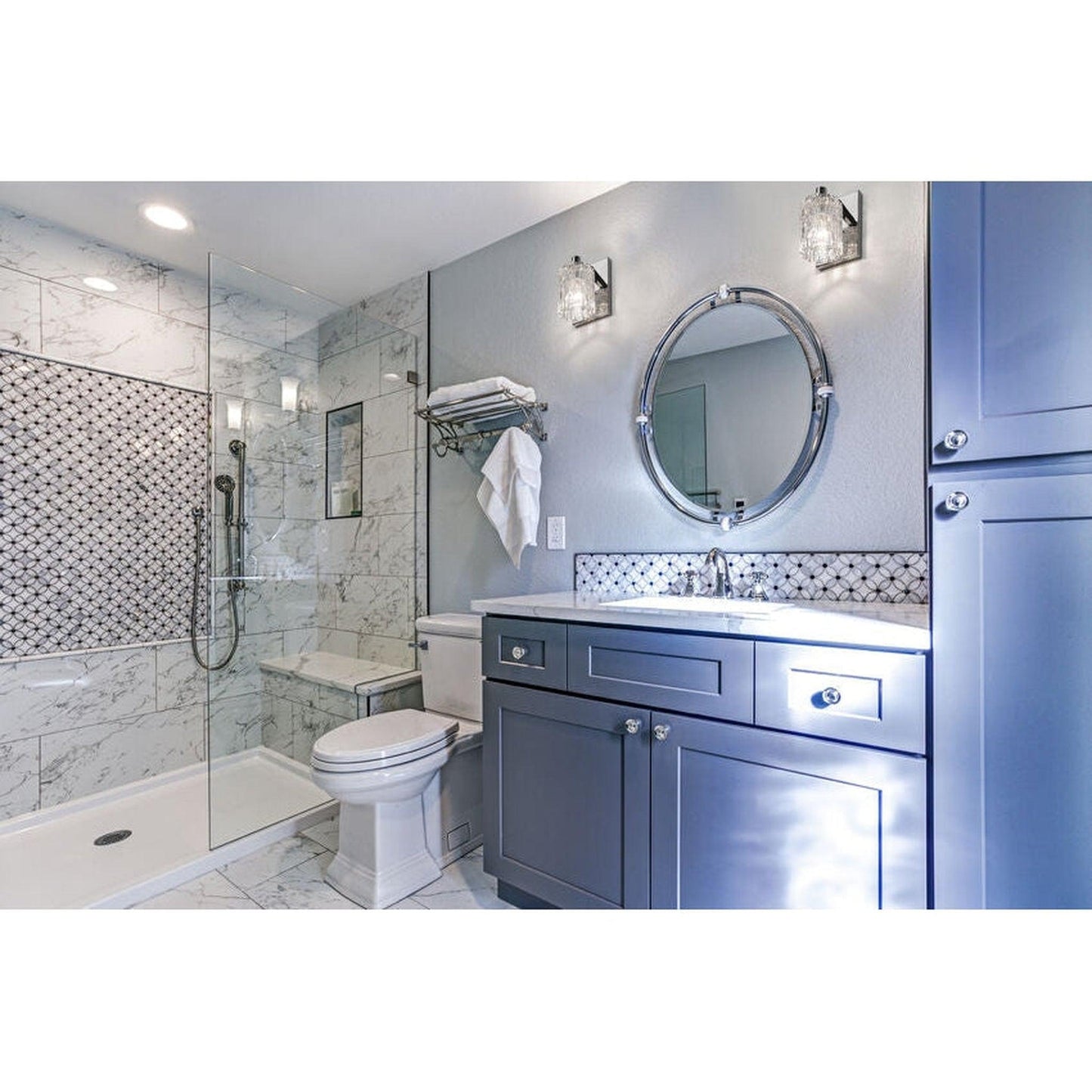 Z-Lite Aubrey 5" 1-Light Chrome Wall Sconce With Clear Glass Shade