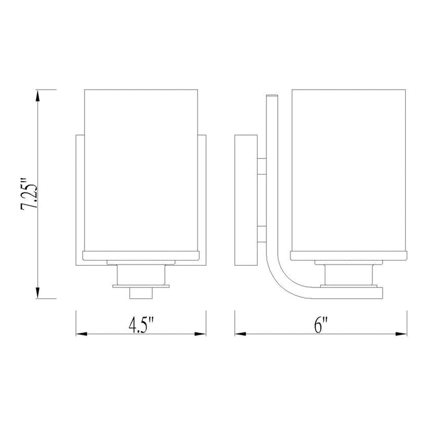Z-Lite Beckett 5" 1-Light Chrome Wall Sconce With Clear Seedy Glass Shade
