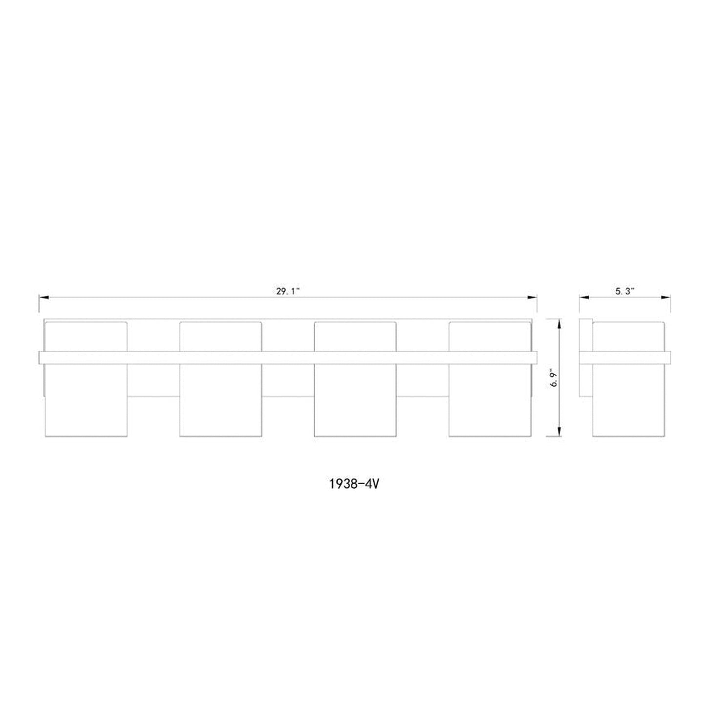 Z-Lite Bennington 29" 4-Light Chrome Vanity Light With Clear Glass Shade