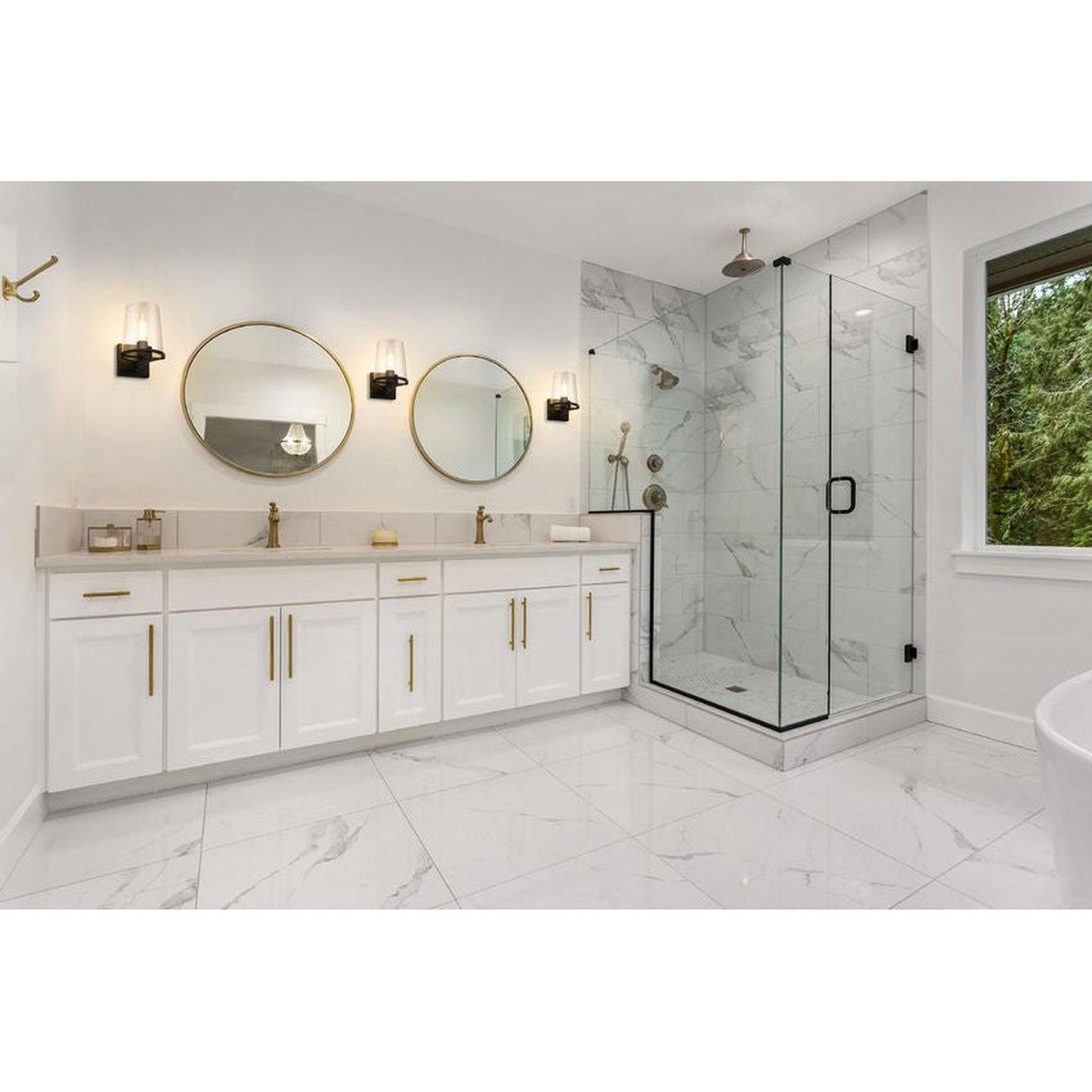 Z-Lite Callista 7" 1-Light Matte Black Vanity Light With Clear Glass Shade