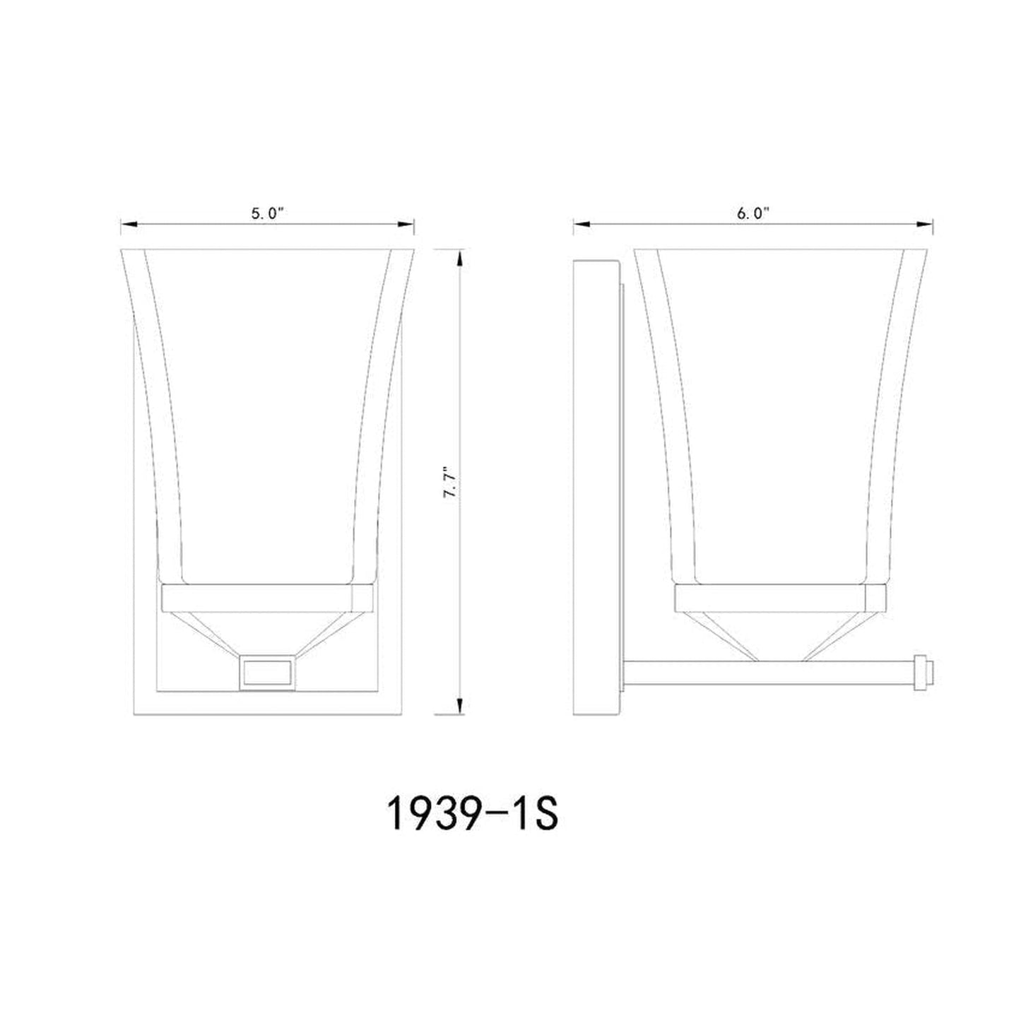 Z-Lite Darcy 5" 1-Light Brushed Nickel Wall Sconce With Etched Opal Glass Shade