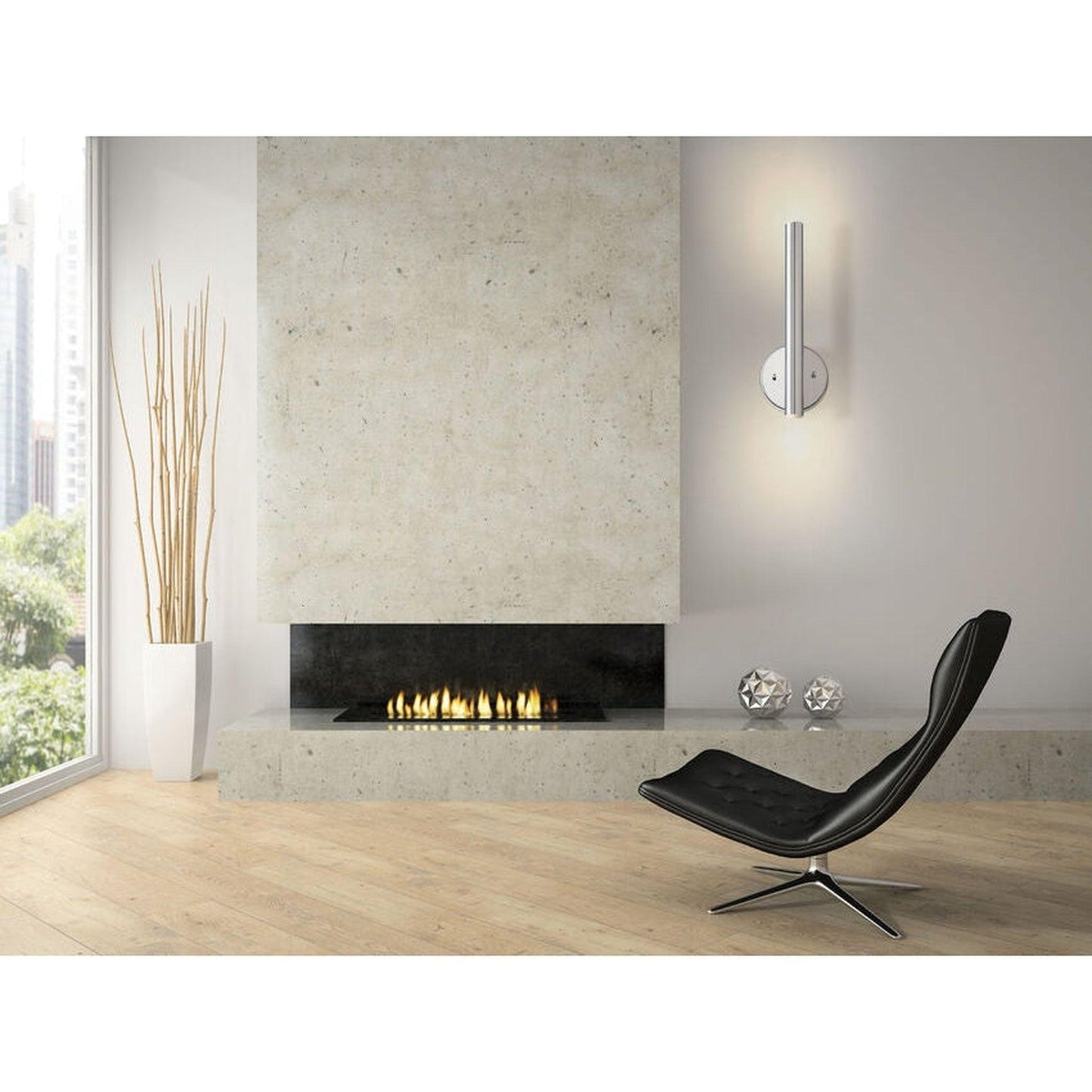 Z-Lite Forest 3" 2-Light LED Chrome Wall Sconce With Steel Shade