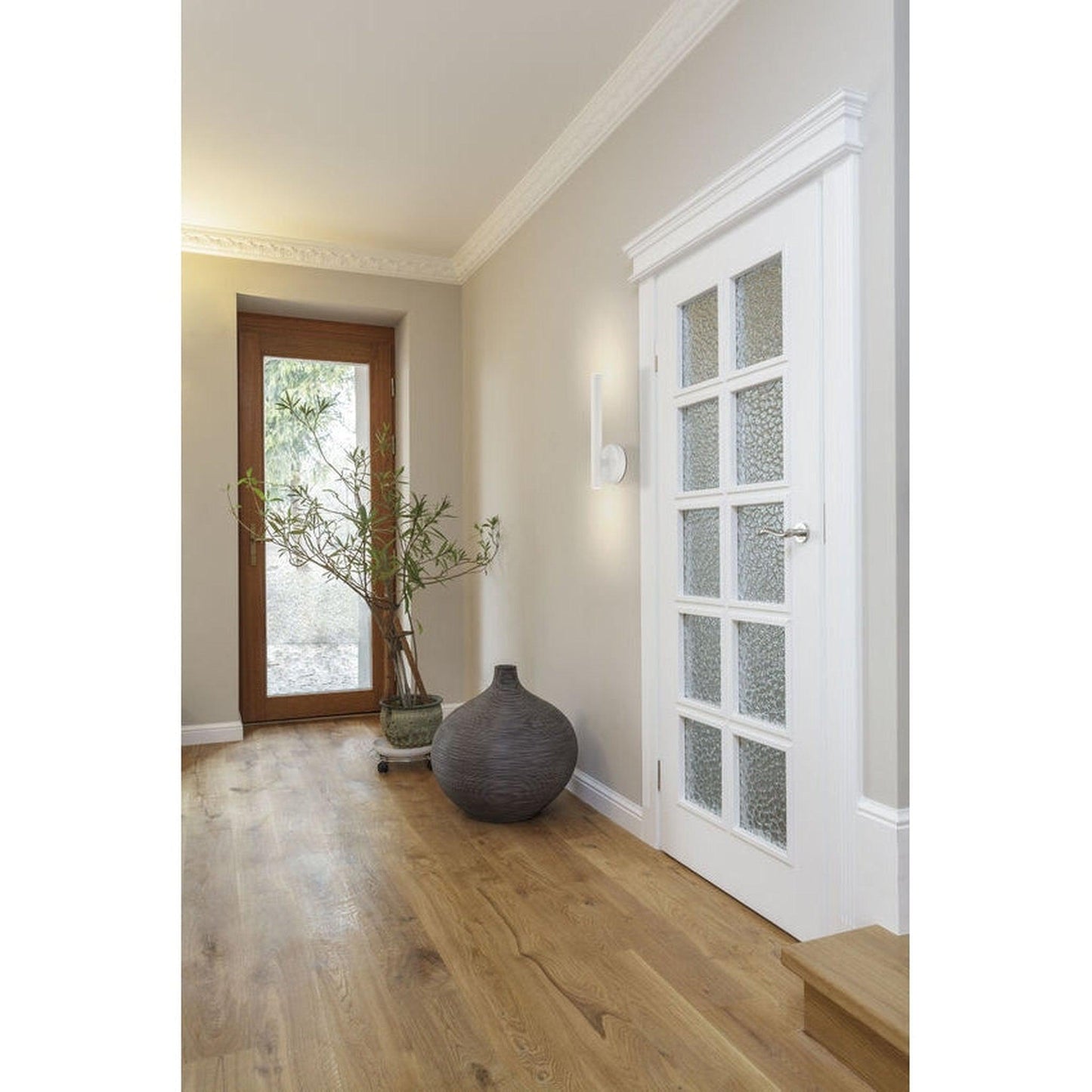 Z-Lite Forest 3" 2-Light LED Matte White Wall Sconce With Steel Shade