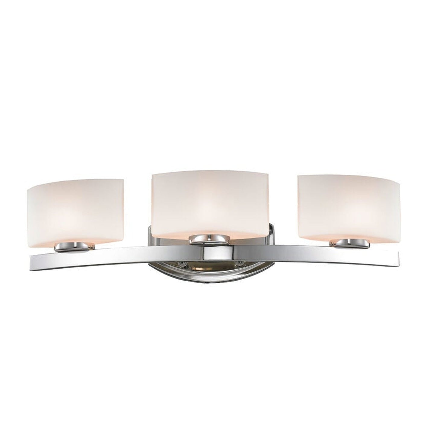 Z-Lite Galati 23" 3-Light Chrome Vanity Light With Matte Opal Shade