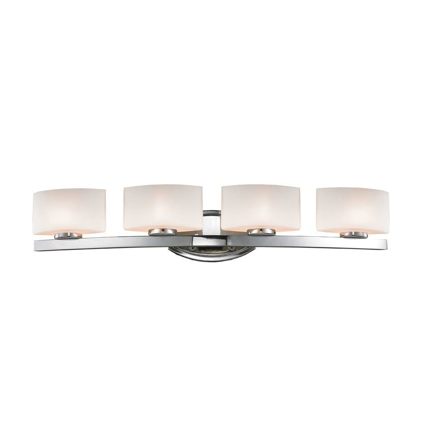 Z-Lite Galati 32" 4-Light Chrome Vanity Light With Matte Opal Shade