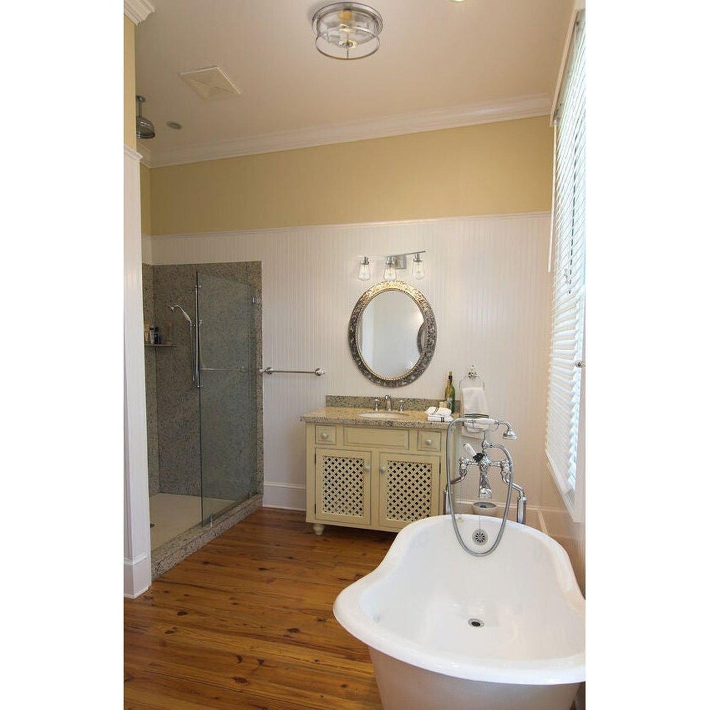 Z-Lite Gaspar 24" 3-Light Clear Seedy Glass Shade Vanity Light With Brushed Nickel Frame Finish