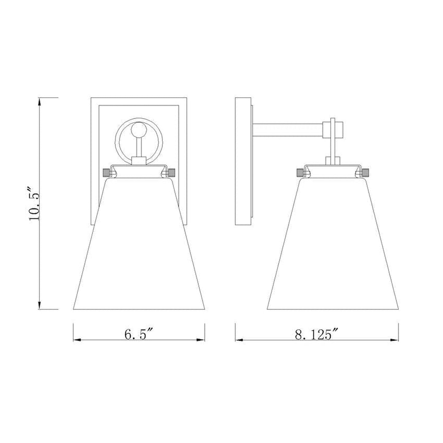Z-Lite Harper 7" 1-Light Brushed Nickel Wall Sconce With Clear Glass Shade