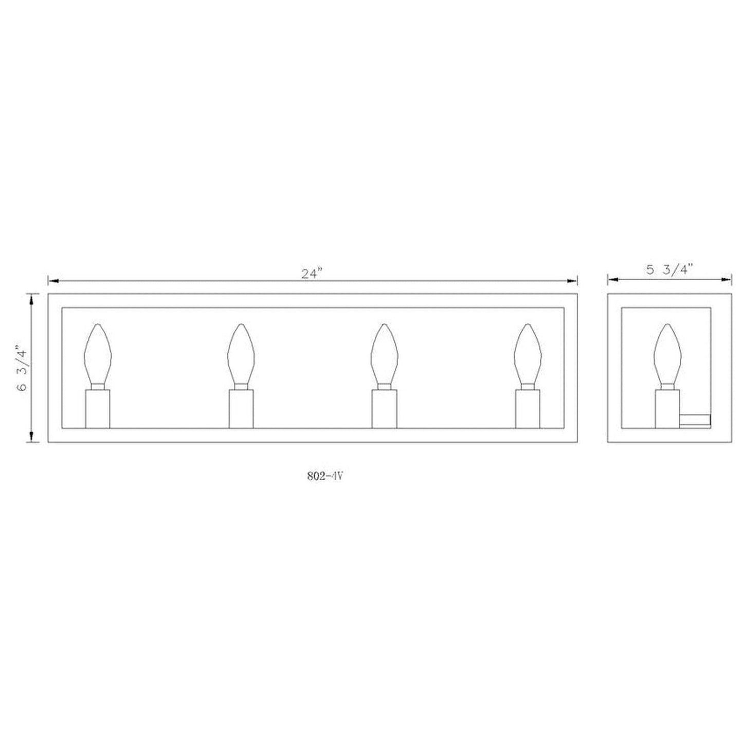 Z-Lite Infinity 24" 4-Light Chrome Vanity Light With Smoke Mirror Glass Shade