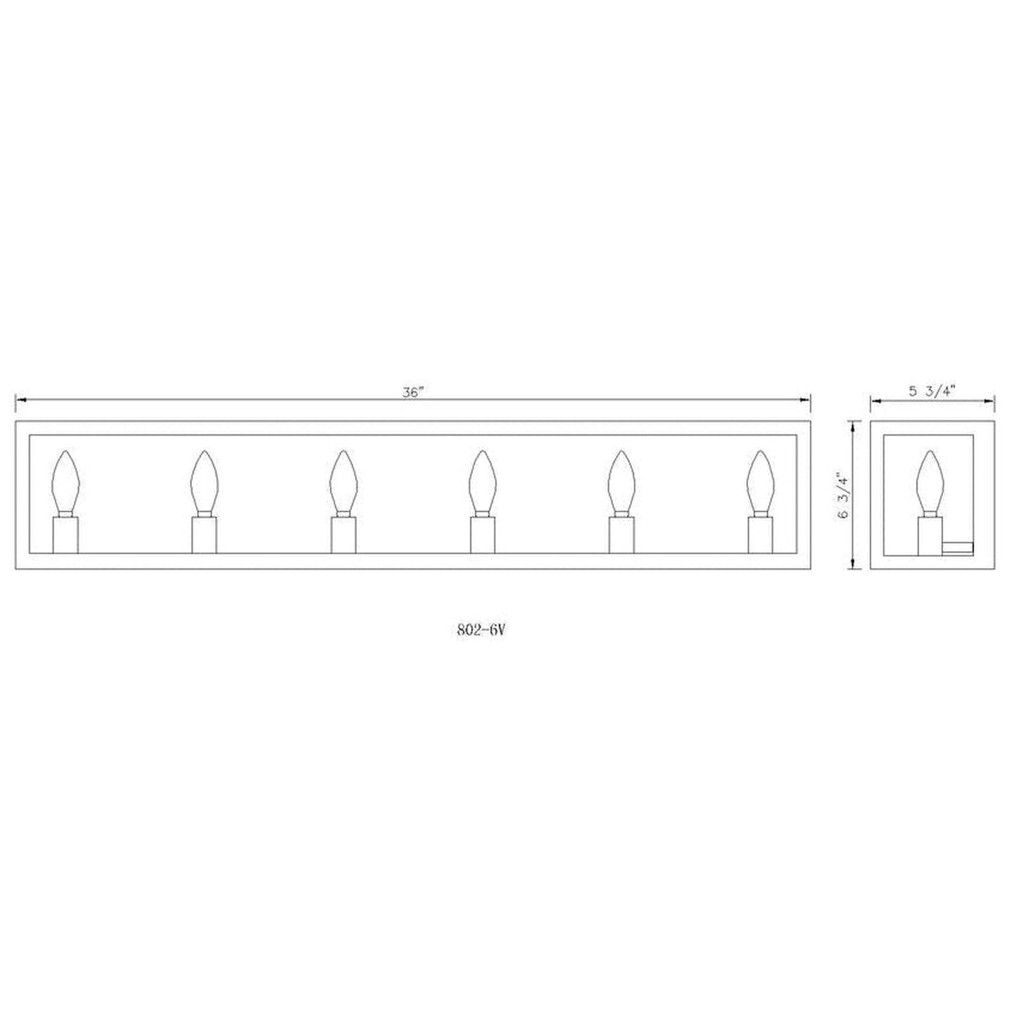 Z-Lite Infinity 36" 6-Light Chrome Vanity Light With Smoke Mirror Glass Shade