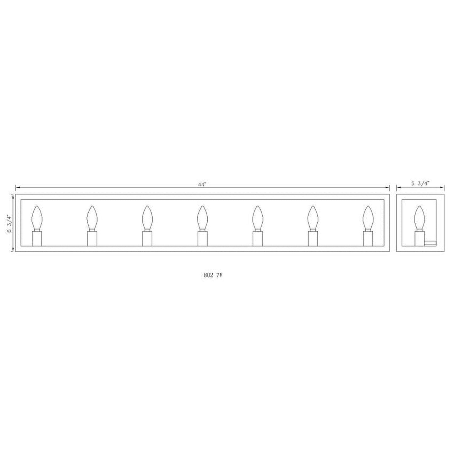 Z-Lite Infinity 44" 7-Light Chrome Vanity Light With Smoke Mirror Glass Shade
