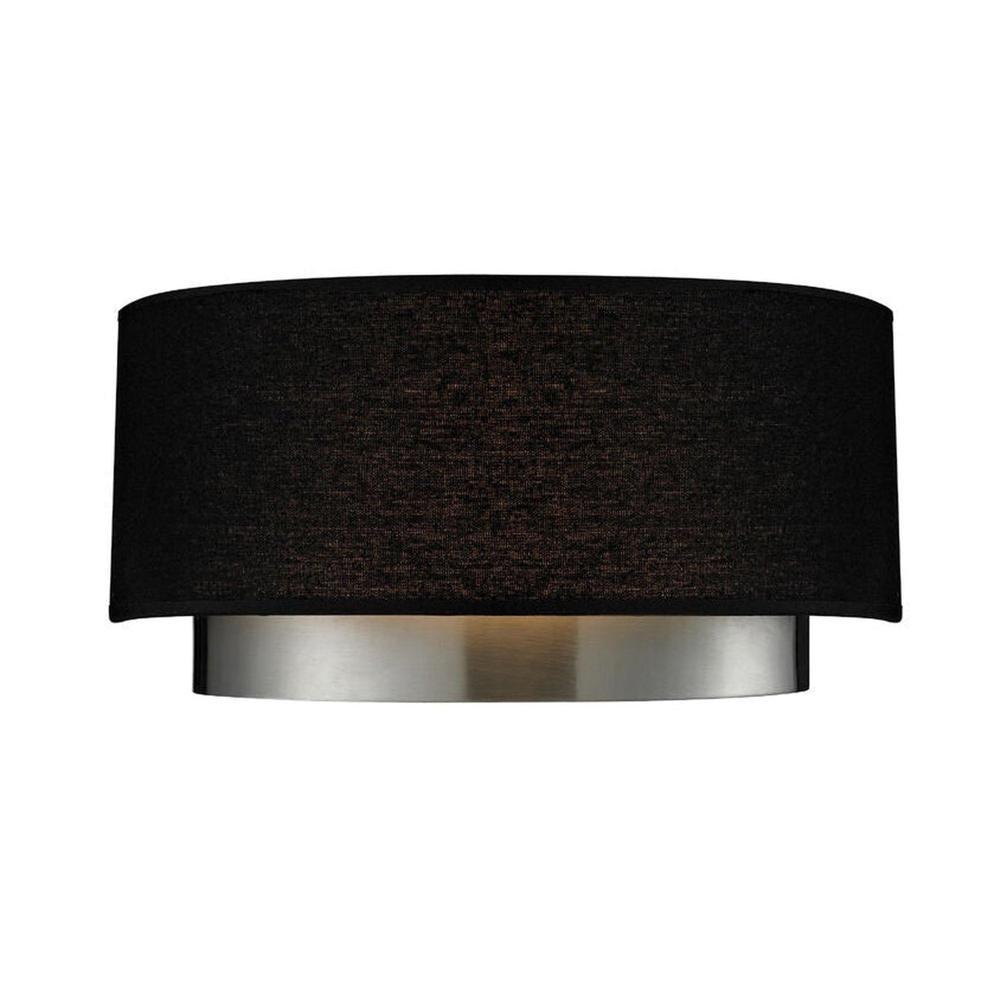 Z-Lite Jade 12" 2-Light Chrome Wall Sconce With Black Fabric Shade