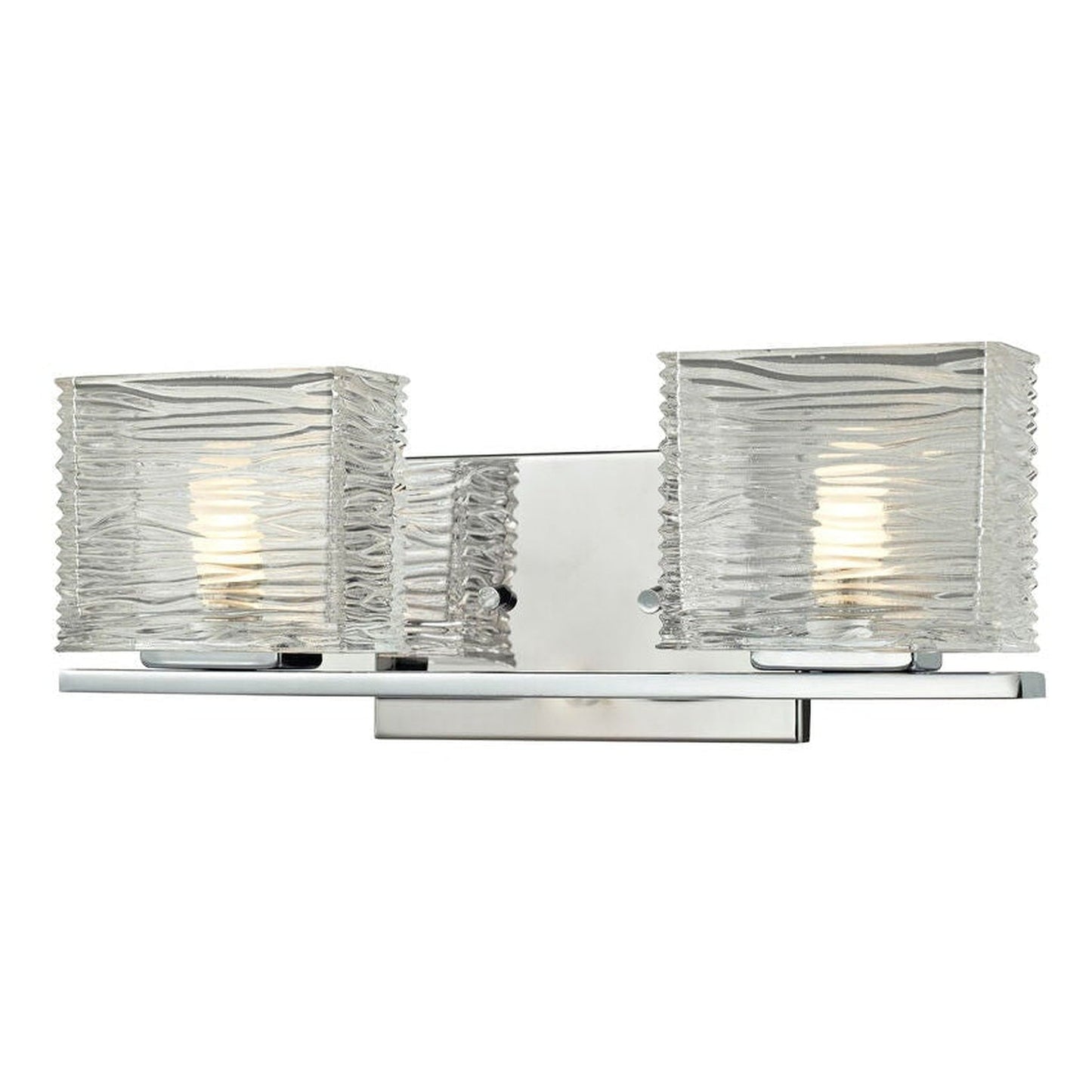 Z-Lite Jaol 15" 2-Light Chrome Vanity Light With Clear Glass Shade
