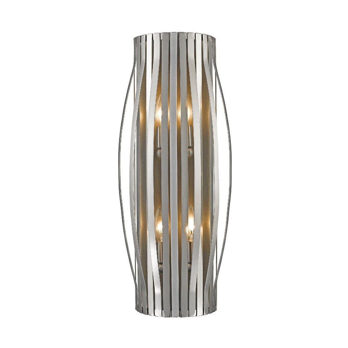 Z-Lite Moundou 10" 4-Light Brushed Nickel Wall Sconce