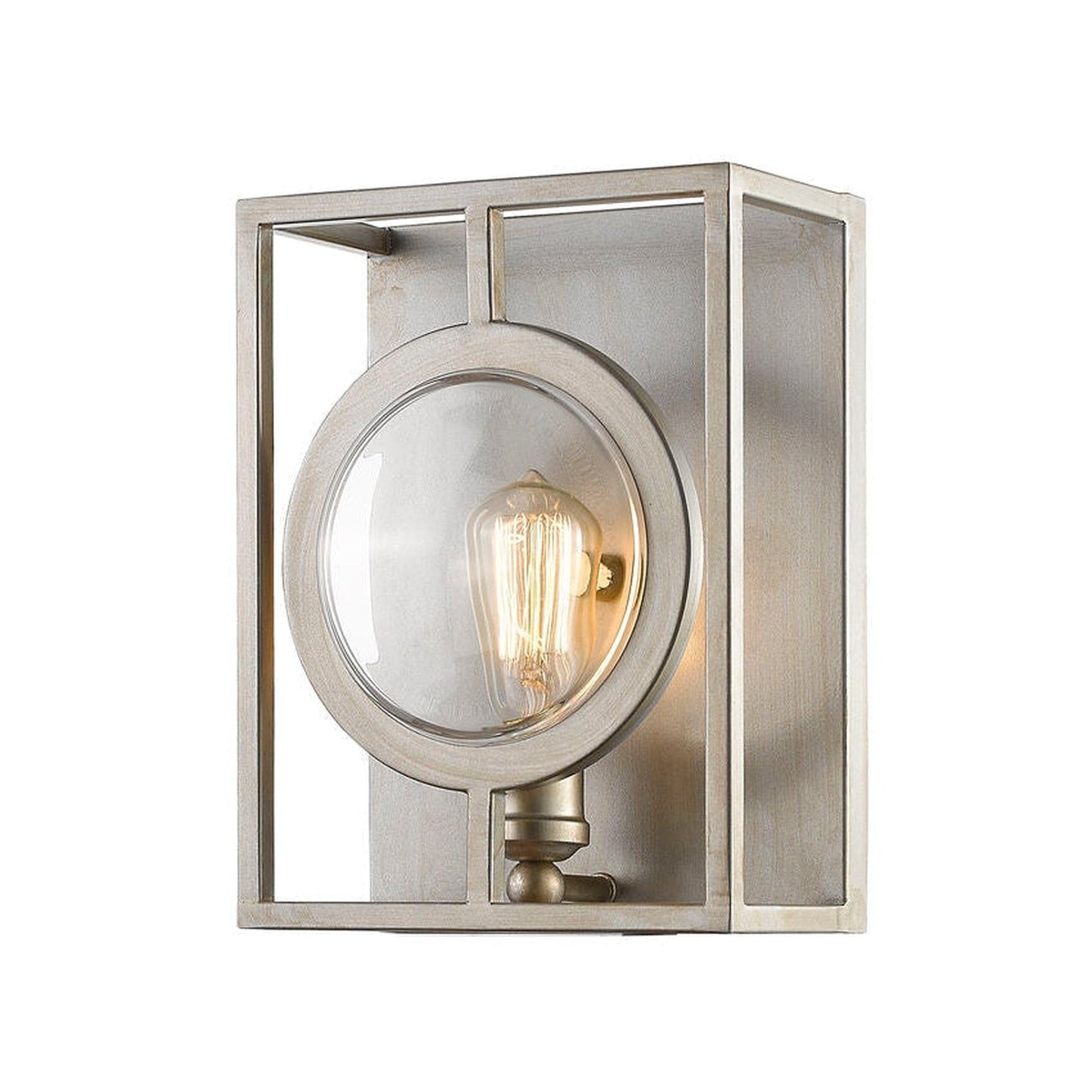 Z-Lite Port 9" 1-Light Antique Silver Wall Sconce