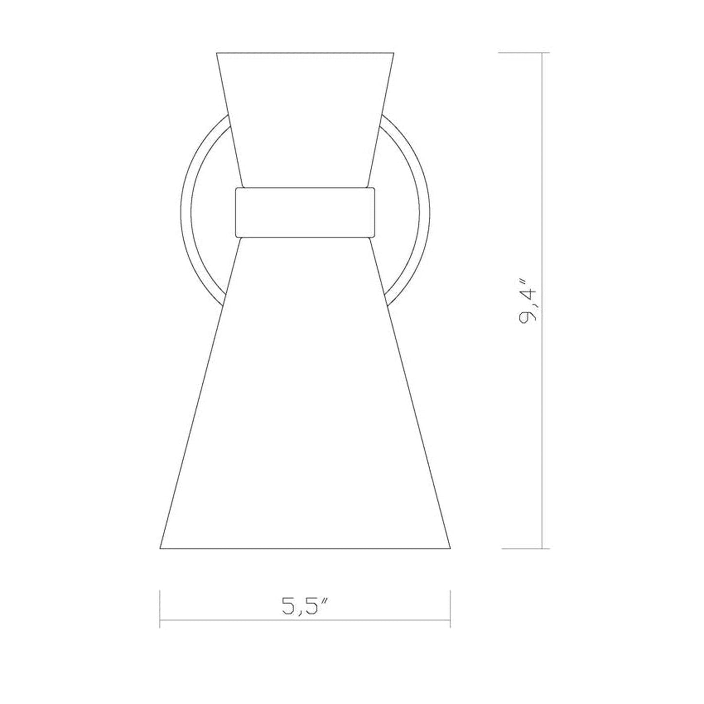 Z-Lite Soriano 6" 1-Light Matte Black and Brushed Nickel Wall Sconce With Matte Black Metal Shade