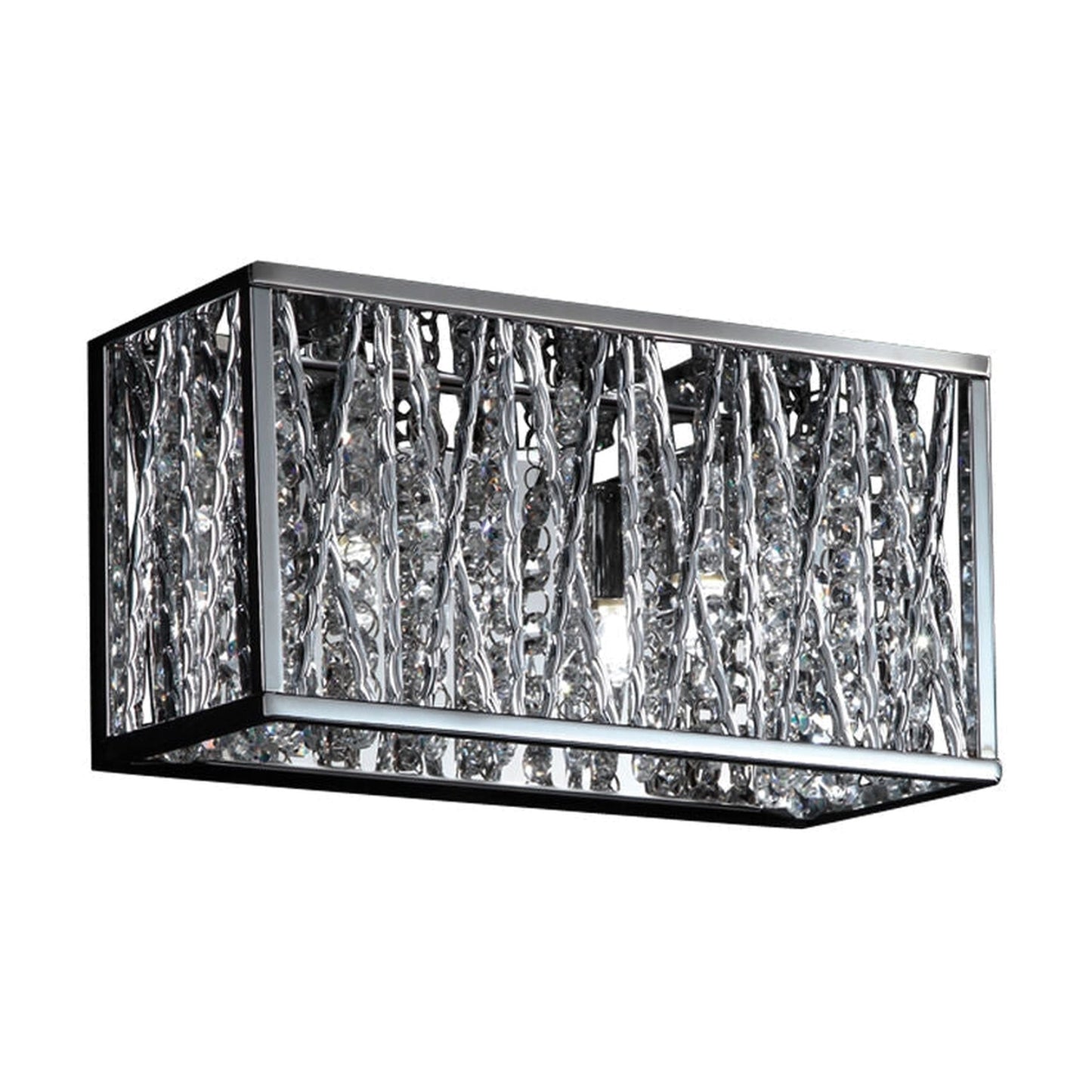 Z-Lite Terra 11" 2-Light LED Chrome Vanity Light With Aluminum Chrome Shade