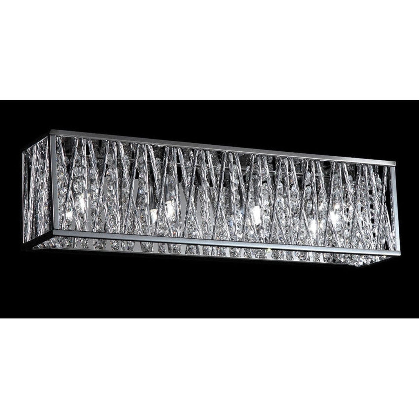 Z-Lite Terra 22" 4-Light LED Chrome Vanity Light With Aluminum Chrome Shade