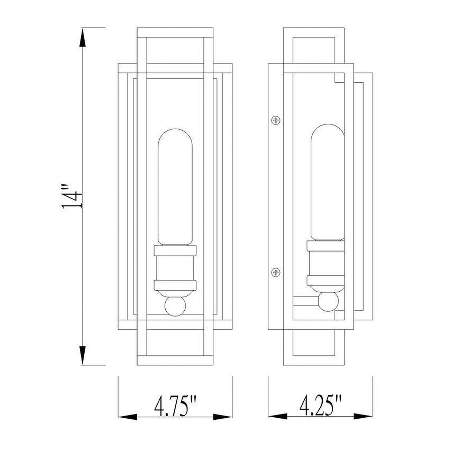 Z-Lite Titania 5" 1-Light Matte Black Wall Sconce