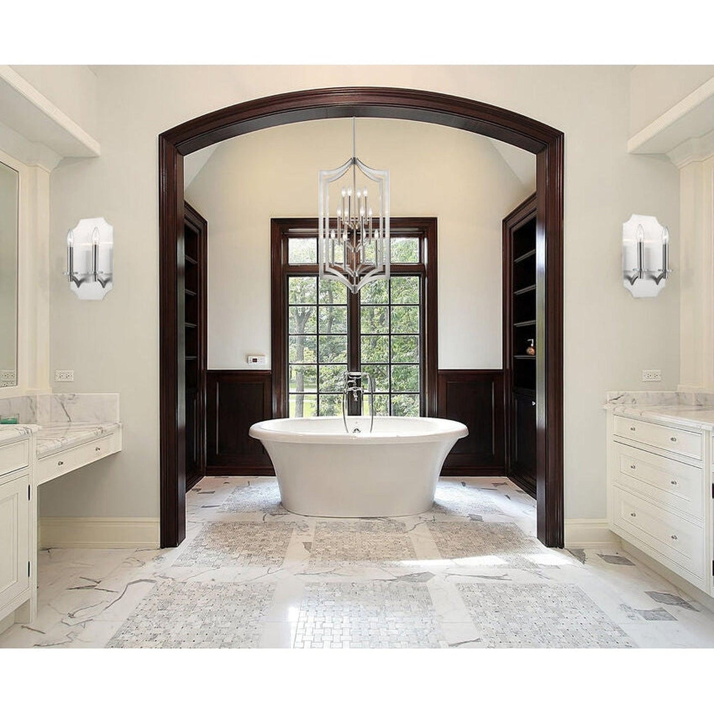 Z-Lite Zander 13" 2-Light Brushed Nickel Wall Sconce