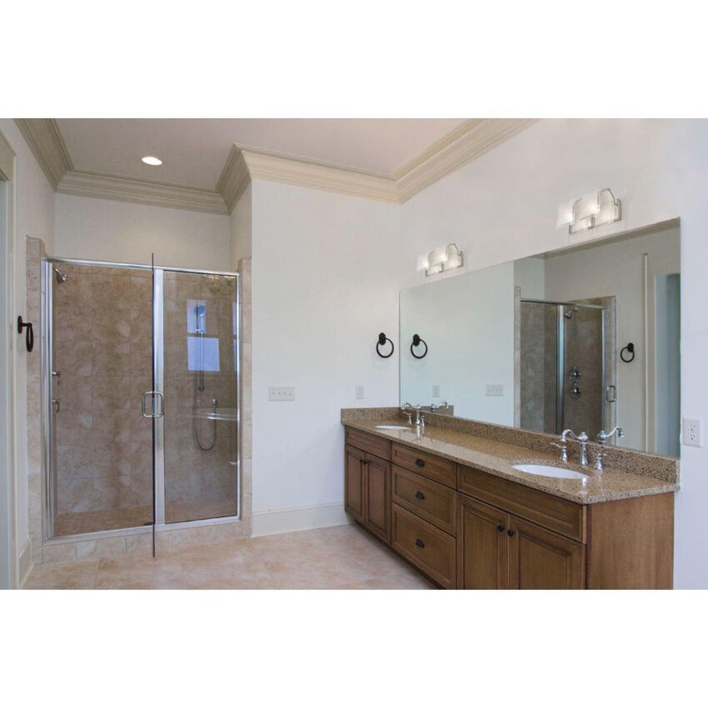 Z-Lite Zephyr 15" 2-Light Brushed Nickel Vanity Light With Clear Beveled and Frosted Glass Shade