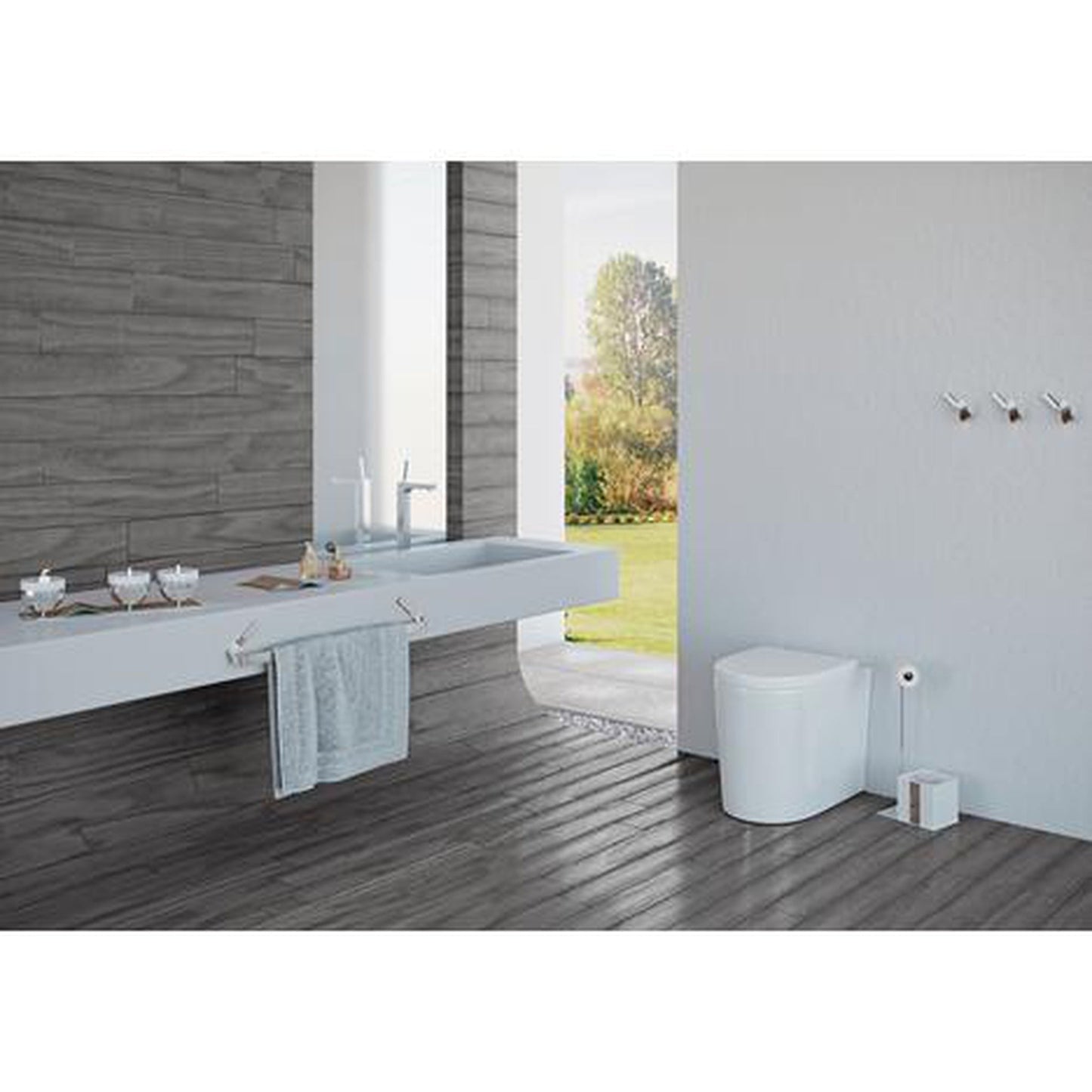 ZEN Design Paper Polished Chrome Wall-Mounted Shelf Support