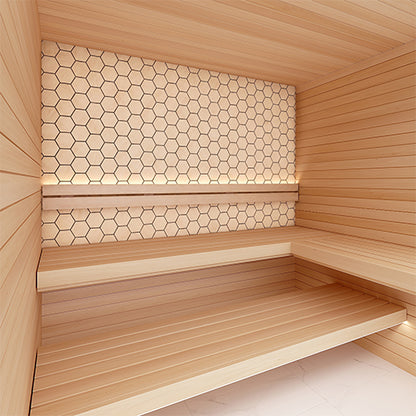PROSAUNAS Aspen HIVE 1x4 10' Decorative Sauna Wall Material Panel