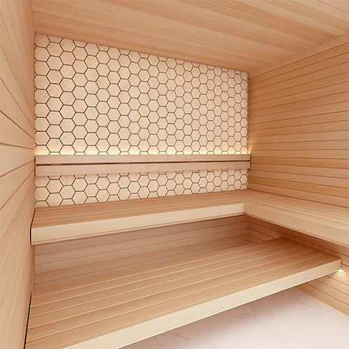 PROSAUNAS Aspen HIVE 1x4 10' Decorative Sauna Wall Material Panel