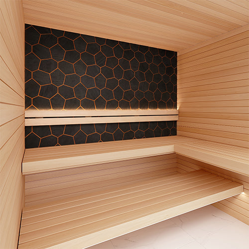 PROSAUNAS Aspen Modern Midnight Black 1x4 10' Black-Wax Finished Decorative Sauna Wall Material Panel