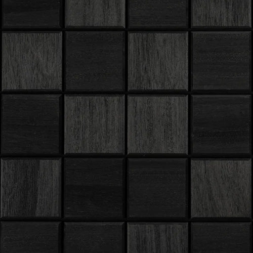 PROSAUNAS Aspen Cubist Midnight Black 1x4 10' Black-Wax Finished Decorative Sauna Wall Material Panel