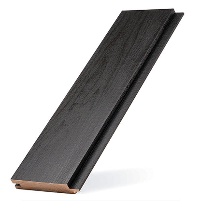 PROSAUNAS Aspen Midnight Black 1x4 3' Black-Wax Finished Tongue & Groove Nickel-Gap STS4 Sauna Wall Material