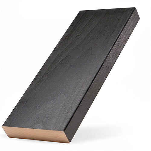 PROSAUNAS Aspen Midnight Black 2x5 1' Black-Wax Finished Smooth 4 Sides Eased Edges SHP Sauna Bench Material