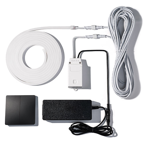 PROSAUNAS Dual-Zone 2 x 10' Linear White Dimmable LED Neon Sauna Light Kit