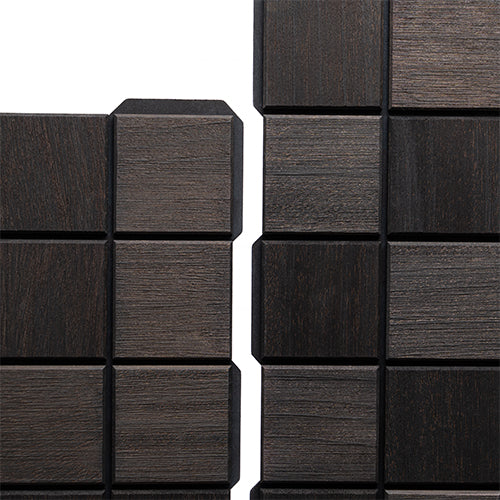 PROSAUNAS Aspen Cubist Midnight Black 1x4 10' Black-Wax Finished Decorative Sauna Wall Material Panel
